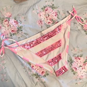 Sparkly Pink Stripes VS Bikini Bottom